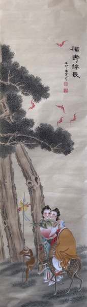 绘画 标题为“Longevity” 由Huizhen Zhang 张慧珍, 原创艺术品, 颜料