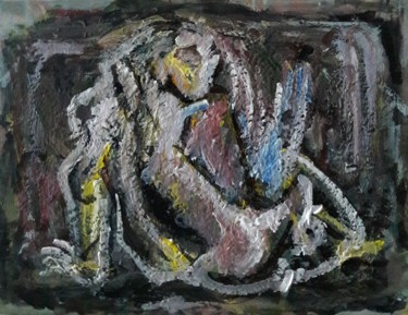 Peinture intitulée "femme blanche" par Sam Keusseyan, Œuvre d'art originale, Acrylique