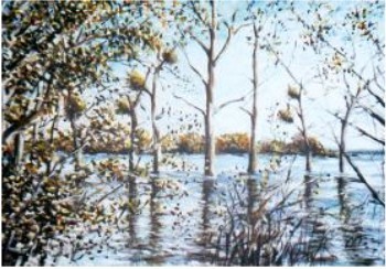 Peinture intitulée "Loire" par Mile, Œuvre d'art originale