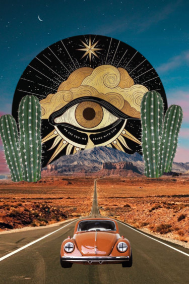 Colagens intitulada "Roadtrip" por Lonven'S Art Collage, Obras de arte originais, Colagens