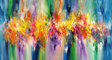 Blue Daydream L 1 Schilderij getiteld "Blue Daydream L 1" door Peter Nottrott, Origineel Kunstwerk, Acryl
