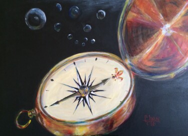 Peinture intitulée "Repères perdus" par Marie-Noelle Chauny, Œuvre d'art originale, Acrylique Monté sur Châssis en bois