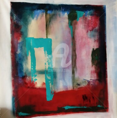 Peinture intitulée "la porte" par Noëlle Dauby, Œuvre d'art originale, Acrylique