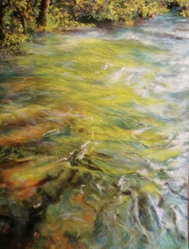 Peinture intitulée "Soleil sur la Comba…" par Mireille Désir Valéry, Œuvre d'art originale, Pastel