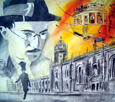 Peinture intitulée "Homenagem a Fernand…" par Antonio Guimaraes, Œuvre d'art originale, Acrylique