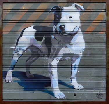 Painting titled "Jim the Gent" by Van Gug, Original Artwork, Spray paint