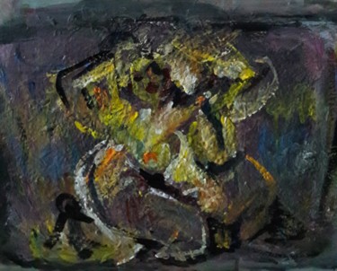 femme pomme Peinture intitulée "femme pomme" par Sam Keusseyan, Œuvre d'art originale, Acrylique