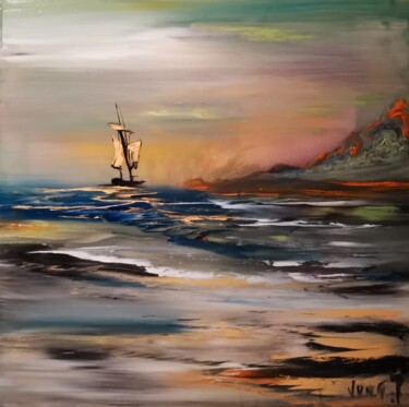 Peinture intitulée "PNL 77" par Pascal Jung, Œuvre d'art originale, Huile