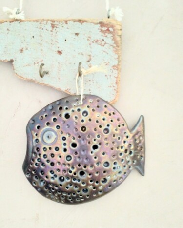 제목이 "Grand poisson en Fa…"인 조형물 Anne Cabon로, 원작, 도예