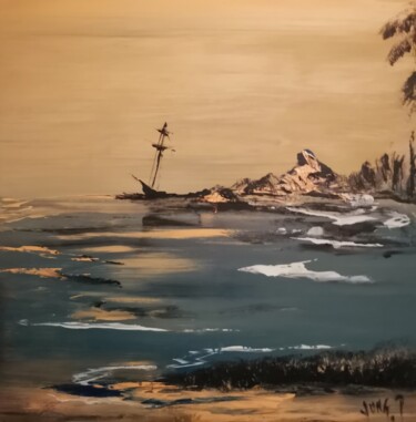 Peinture intitulée "Return 77" par Pascal Jung, Œuvre d'art originale, Huile
