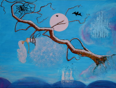 绘画 标题为“Еntangled in a dream” 由Dolgor Dugarova (Dolgor Art), 原创艺术品, 丙烯