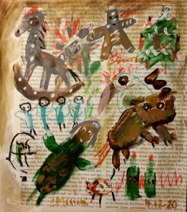 Malerei mit dem Titel "noel" von Silvia Messerli, Original-Kunstwerk, Acryl
