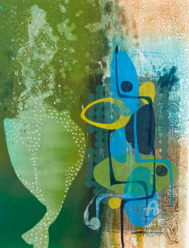 Printmaking titled "Wenjin" by Oi Fortin, Original Artwork, Monotype