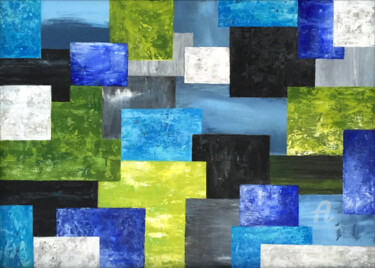 Painting titled "Brightening sky" by Mimi Eres, Original Artwork, Acrylic