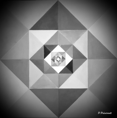Peinture intitulée "Diamant noir (la ma…" par Patrice Preveirault, Œuvre d'art originale, Encre