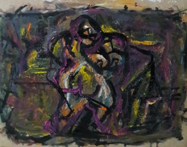 Peinture intitulée "sur la table" par Sam Keusseyan, Œuvre d'art originale, Acrylique