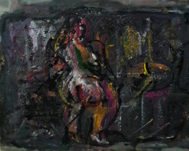 Peinture intitulée "table ronde" par Sam Keusseyan, Œuvre d'art originale, Acrylique