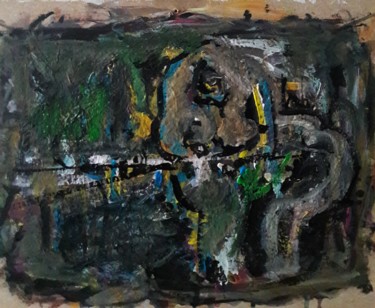 dans un parc d'un hiver Peinture intitulée "dans un parc d'un h…" par Sam Keusseyan, Œuvre d'art originale, Acrylique