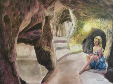 Peinture intitulée "PAUSE EN ATTENDANT…" par Jacques Tafforeau, Œuvre d'art originale, Aquarelle
