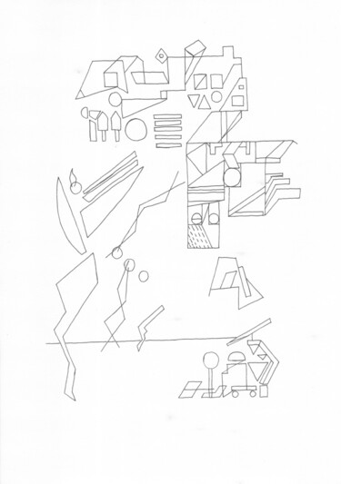 图画 标题为“s/t” 由Diogo Almeida, 原创艺术品, 圆珠笔