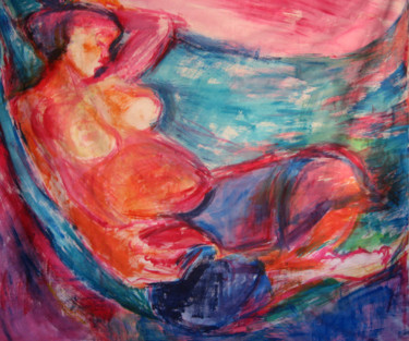 Peinture intitulée "Pensées 2" par Vera Di Bianca, Œuvre d'art originale, Acrylique