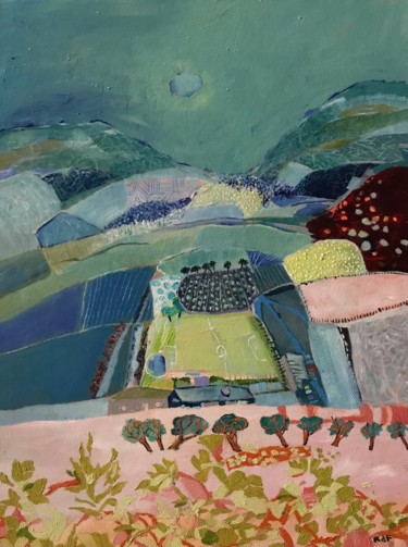 Painting titled "View from her window" by Rebecca De Figueiredo, Original Artwork, Oil