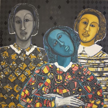 Κολάζ με τίτλο "VOIR SOUS DES ANGLE…" από Martine Tremblay Artiste Peintre, Αυθεντικά έργα τέχνης, Κολάζ