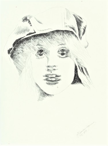 Drawing titled "Värähdys" by Ari Reinikainen, Original Artwork, Ink