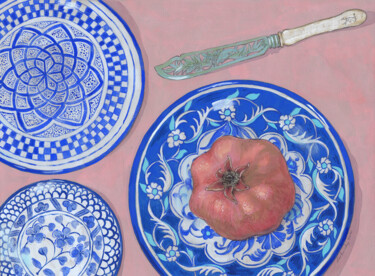 제목이 "Pomegranate and Mor…"인 그림 Natalie Levkovska로, 원작, 구아슈