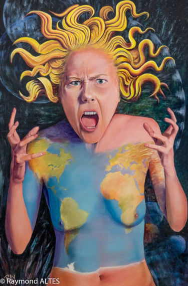 Peinture intitulée "Le Dernier Cri" par Raymond Altes, Œuvre d'art originale, Acrylique