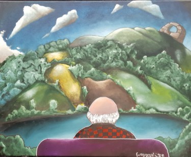 Dernière méditation de Carlito Peinture intitulée "Dernière méditation…" par Fred Besnardiere, Œuvre d'art originale, Huile