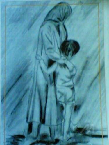 图画 标题为“The pain of life” 由Saud Ali Alassaf, 原创艺术品, 铅笔