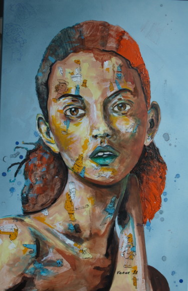 Peinture intitulée "vge" par Pascal Fairier, Œuvre d'art originale, Acrylique