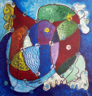 Peinture intitulée "Expressionismo...05" par Antonio Guimaraes, Œuvre d'art originale, Acrylique