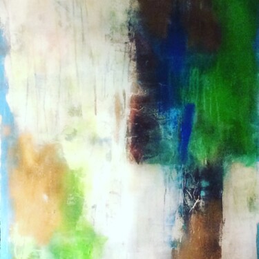 Peinture intitulée "Carré bleu" par Any, Œuvre d'art originale, Acrylique