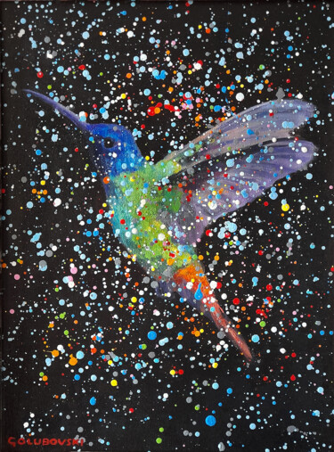 cosmos hummingbird ( made in dreams ) 绘画 标题为“cosmos hummingbird…” 由Nikola Golubovski, 原创艺术品, 丙烯