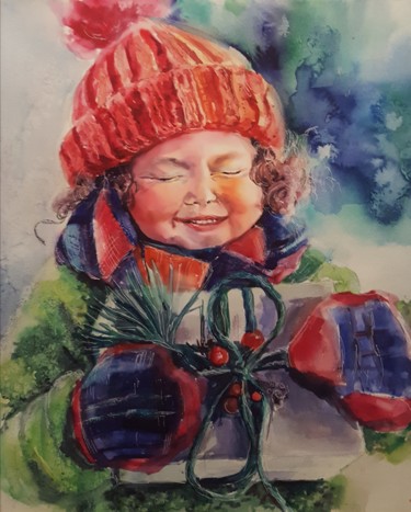 Мои акварели"В ожидании чуда ' Peinture intitulée "Мои акварели"В ожид…" par Natali Didukh, Œuvre d'art originale, Aquarelle