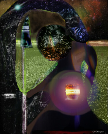 Arte digitale intitolato "L'attesa" da Mangani', Opera d'arte originale, Pittura digitale