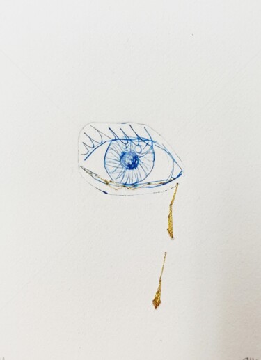 Printmaking titled "Oeil" by Anne Maury, Original Artwork, Etching