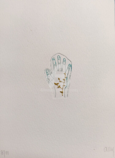 Printmaking titled "Main" by Anne Maury, Original Artwork, Etching