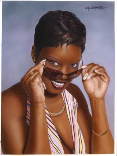 Oil Portrait Of A Woman Painting titled "Oil Portrait Of A W…" by Jerrie Glasper, Original Artwork, Oil