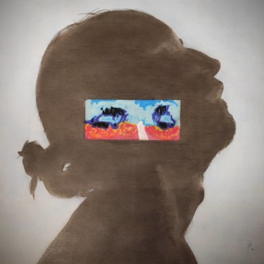 Dessin intitulée "Lomepal (Jeannine)" par Paul Clair, Œuvre d'art originale, Crayon