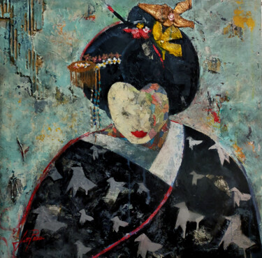 绘画 标题为“SERIE GEISHA 00023” 由Josep Pozo, 原创艺术品, 丙烯
