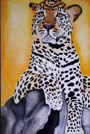 绘画 标题为“Leopard” 由Lydie Frances-Ingles (dylie), 原创艺术品, 油