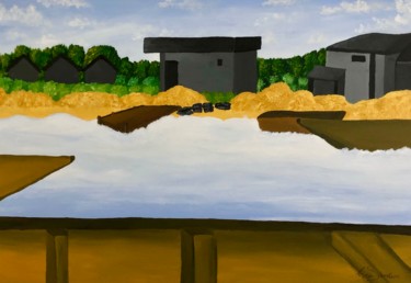 Peinture intitulée "Fleuve La Sanaga" par Aziza Siankam, Œuvre d'art originale, Acrylique
