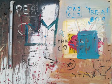 Painting titled "Per capita" by Hector O'Kanin, Original Artwork, Acrylic