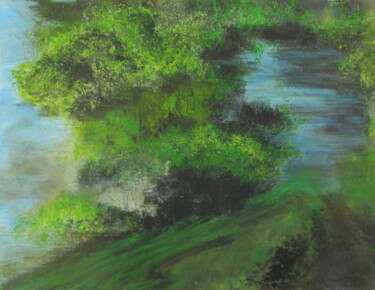 Malerei mit dem Titel "Magie des courants" von Marie-France De Lamare, Original-Kunstwerk, Acryl