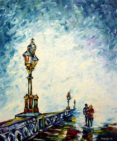Grauer Herbsttag in London 绘画 标题为“Grauer Herbsttag in…” 由Mirek Kuzniar, 原创艺术品, 油
