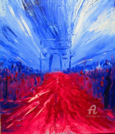 Painting titled "PARIS" by Roberto Urbano, Original Artwork, Oil