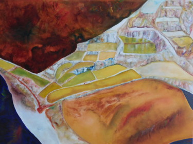 Peinture intitulée "Glissement" par Jean-Luc Sert, Œuvre d'art originale, Huile
